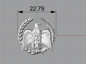 coat of arms with an eagle 3D-Modell