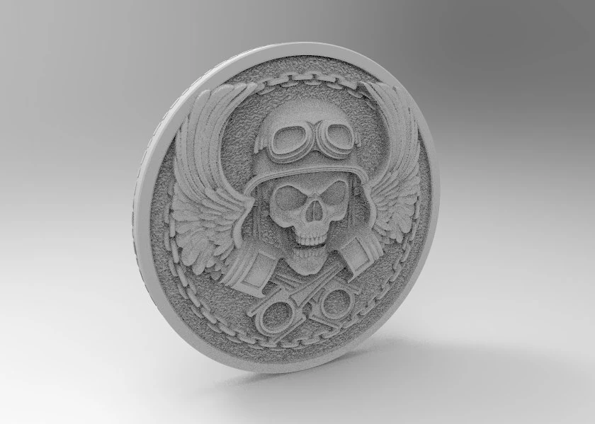 buckle with skull 3D Model .c4d .max .obj .3ds .fbx .stl .blend