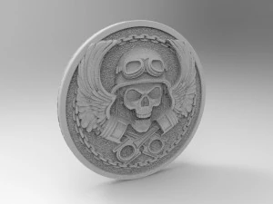 Schnalle mit Totenkopf 3D Modell