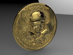 buckle with skull 3D Model