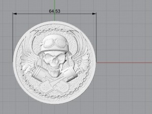 buckle with skull 3D Model