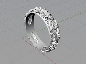 decorative ring with gemstones 3D 모델