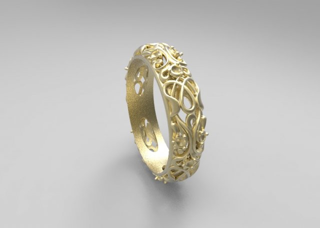 decorative ring with gemstones 3D 모델 .c4d .max .obj .3ds .fbx .stl .blend 