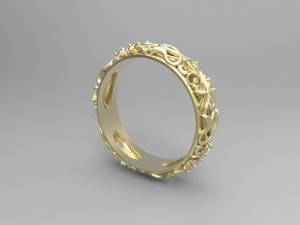 decorative ring with gemstones 3D 모델