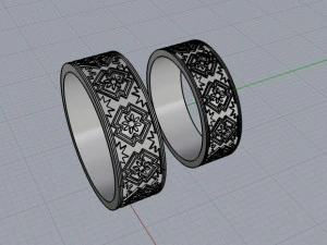 शादी की अंगूठियां 3D मॉडल