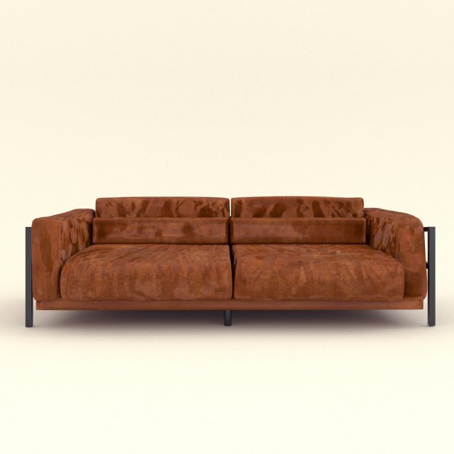 leather sofa in the living room 3D मॉडल .c4d .max .obj .3ds .fbx .stl .blend 