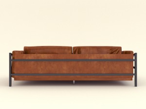 leather sofa in the living room 3D मॉडल
