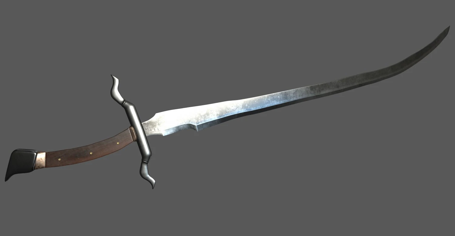 Scimitar 3D Model .c4d .max .obj .3ds .fbx .stl .blend 
