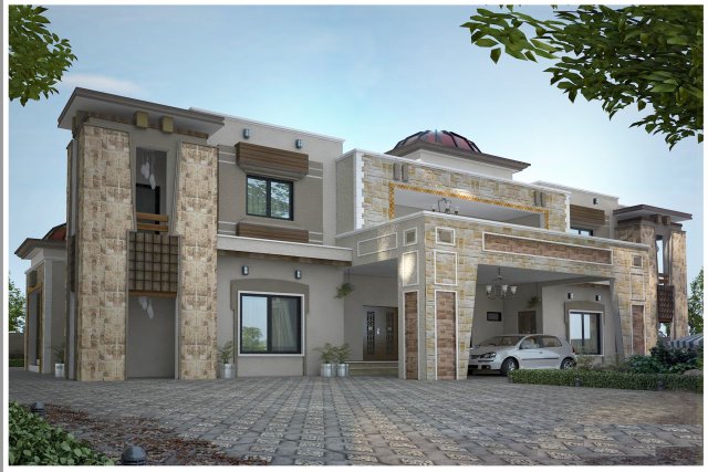 Villa01 3D 모델 .c4d .max .obj .3ds .fbx .stl .blend