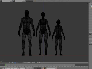 realistic human basemesh - free sample preview 3D Model