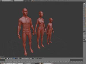 realistic human basemesh - free sample preview 3D Model