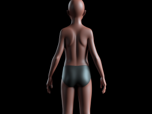 3d realistic basemesh - child body -uvmapped - rigged model 3D-Modell