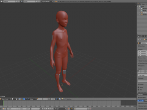 3d realistic basemesh - child body -uvmapped - rigged model 3D-Modell