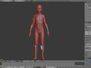 3d realistic basemesh - child body -uvmapped - rigged model 3D-Modell