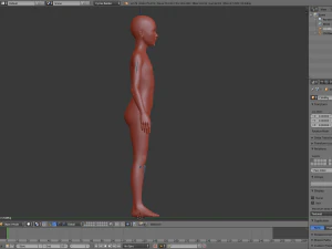 3d realistic basemesh - child body -uvmapped - rigged model 3D Model