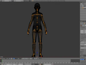 3d realistic basemesh - child body -uvmapped - rigged model 3D Model