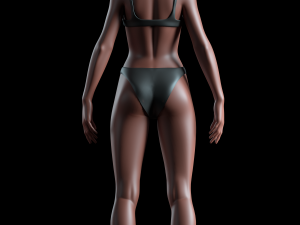 realistic human basemesh - rigged - uvmapped - woman body 3D Model