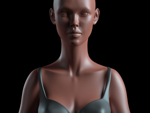 realistic human basemesh - rigged - uvmapped - woman body 3D Model