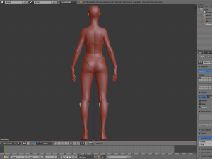 realistic human basemesh - rigged - uvmapped - woman body 3D Model