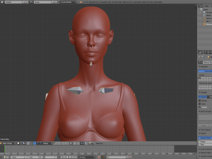 realistic human basemesh - rigged - uvmapped - woman body 3D Model
