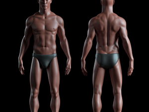 realistic human basemesh - rigged - uvmapped - man body 3D 模型