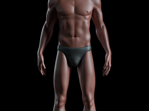 realistic human basemesh - rigged - uvmapped - man body 3D Model