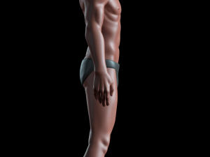 realistic human basemesh - rigged - uvmapped - man body 3Dモデル