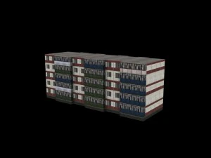 bangunan 5 lantai Model 3D