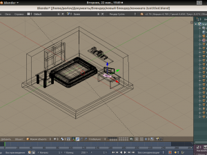 low polygonal room 1 Modelo 3D