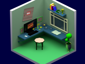 marvel fan room Modelo 3D