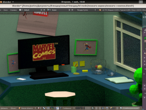 marvel fan room 3D Model