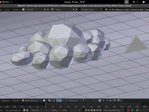low poly white cloud Modello 3D