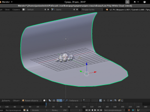 low poly white cloud Modello 3D