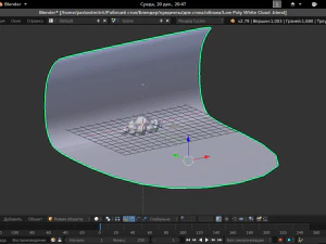 low poly white cloud 3D Model