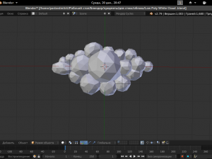 low poly white cloud Modello 3D