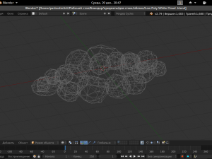 low poly white cloud Modello 3D