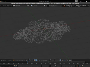 low poly white cloud 3D Model