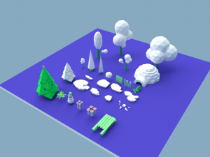 set of models 1 winter 3D Model