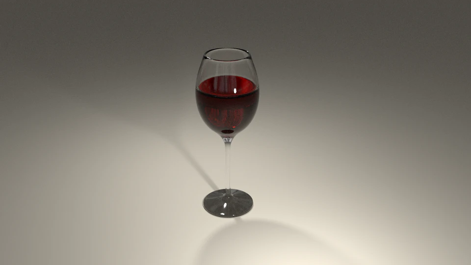 a glass of wine 3D Model .c4d .max .obj .3ds .fbx .stl .blend 