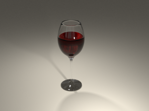 a glass of wine 3D Model