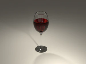bir kadeh şarap 3D Model