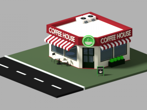 koffee haus low poly 3D Model