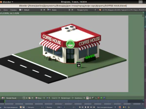 koffee haus low poly 3D Model