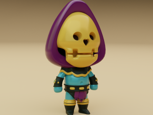 cartoon skeleton warrior character 3D Model