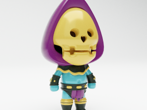 cartoon skeleton warrior character 3D Model