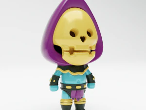 cartoon skeleton warrior character 3D Model