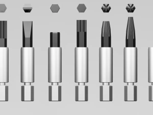 screwdriver tops set 3D Model