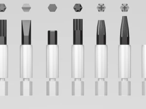 screwdriver tops set 3D Model