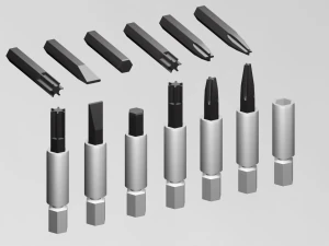 screwdriver tops set 3D Model
