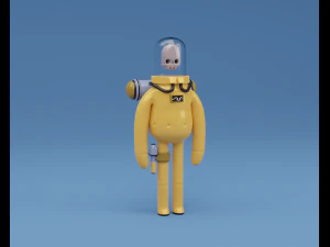astronaut character skeleton space 3D Model